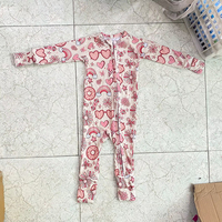 Pyjama bébé en bambou personnalisé avec impression alimentaire, 95% bambou, 5% élasthanne