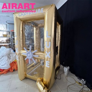Cabine gonflable de caisse d'or de <span class=keywords><strong>jouet</strong></span> d'activité de taille personnalisée de 3m, distributeur de billets gonflable - Product Image 3