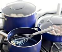 Ensemble de 10 ustensiles de cuisine antiadhésifs, casseroles et poêles en céramique diamantée, sans PFAS, casseroles et poêles de cuisine.