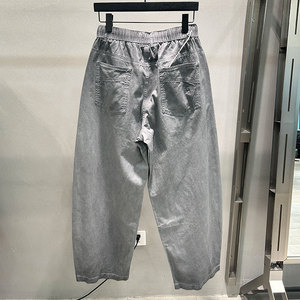 पुरुषों की काली श्रृंखला सामरिक जींस लड़के बुगी शीतकालीन कार्यालय चमड़े के कपड़े पैंट सीधे पैटर्न मध्य आरामदायक सवारी पतलून - Product Image 4