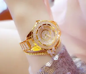 BS neue beliebte Uhr Mode Freizeit sport Quarz Licht Luxus kleine Menge voller Diamant Damen uhr