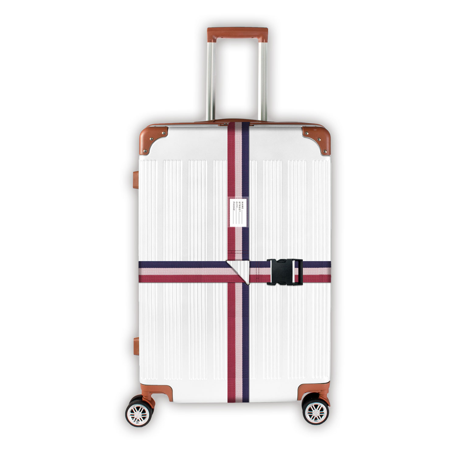 Practical Elegant Satin Lanyard with Cross Strap for Suitcases Without Password Lock Image 3