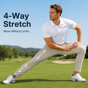 Custom Beige <strong>Side</strong> <strong>Zip</strong> Tapered Men Golf Pants 30-40, Anti-wrinkle Slim <strong>Trousers</strong> for Public Ground, OEM ODM Uniform Maker - Product Image 2