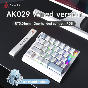 <span class=keywords><strong>Clavier</strong></span> de jeu mécanique à <span class=keywords><strong>une</strong></span> <span class=keywords><strong>main</strong></span> Ajazz AK029 29 touches Interrupteur magnétique filaire - Portable pour ordinateur portable ou ordinateur de bureau - Product Image 3