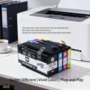 WEL-TRY 965 965XL Cartouche de pigment complète neuve avec puce à usage unique compatible avec l'imprimante HP OfficeJet Pro 9020 Garantie de 18 mois Couleur - Product Image 1