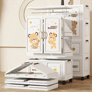 <span class=keywords><strong>Armadio</strong></span> Pieghevole a Cartoni Animati <span class=keywords><strong>per</strong></span> Camera dei Bambini, Organizzatore <span class=keywords><strong>per</strong></span> Vestiti e Giocattoli, Guardaroba Richiudibile <span class=keywords><strong>per</strong></span> Bambini - Product Image 3