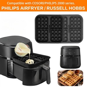 Moules à gaufres en silicone de qualité alimentaire, durables, antiadhésifs et résistants à la chaleur, pour un <span class=keywords><strong>petit</strong></span>-déjeuner végétalien - Product Image 4