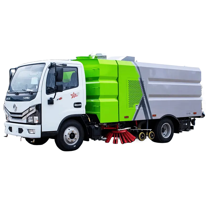 China Manufacturer Low Price 4X2 3000L water Motor Road Cleaning Sweeper Machine