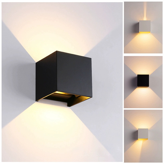 Led up and Down Indoor Outdoor Lights Waterproof Ip65 Wall Lamp Sconce Bracket Mounted Wall Lights