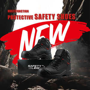 Botas de Trabajo de Media Caña con Puntera de Seguridad de Cuero Genuino Recién Llegadas para Hombre Zapatos de Seguridad - Product Image 4