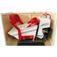 Mini-dumper sur chenilles de 500 kg avec benne hydraulique auto-chargeante et chenilles en caoutchouc pour usage agricole et en verger