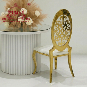 Chaise royale de trône de luxe d'acier inoxydable de haut dos pour l'événement de mariage - Product Image 1