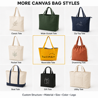 Tas Tote Kanvas Bolak-Balik Premium Kustom Lapis Ganda, Alas Lebar, Dua Model Pakai, Grosir, Pabrik OEM
