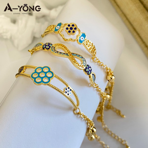 Arabian Style Ayong Jewelry Colorful Plating Kids <strong>Infinity</strong> Jewelry 18k <strong>Gold</strong> Plated Charm <strong>Bracelet</strong> for Children - Product Image 6