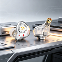 Headphone Monitor Premium Suara Berkualitas Tinggi, Earphone Kabel Tipe C dengan Mikrofon untuk Musik dan Gaming