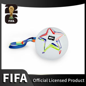 Jouets pour animaux de compagnie officiels de la Coupe du monde <span class=keywords><strong>FIFA</strong></span>, ballon de football réel EZ Grip avec poignée, jeu interactif de tir à la corde, balle à mâcher en mousse PU pour chien - Product Image 5
