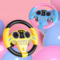 Volant électronique rotatif à 360° en plastique, jouet éducatif avec simulation musicale de conduite, jouet à ventouse, cadeau pour enfants
