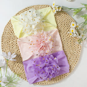 Bebek saç bandı sevimli altın damgalı çiçek çocuk kafa yaz ince bebek saç aksesuarları - Product Image 3