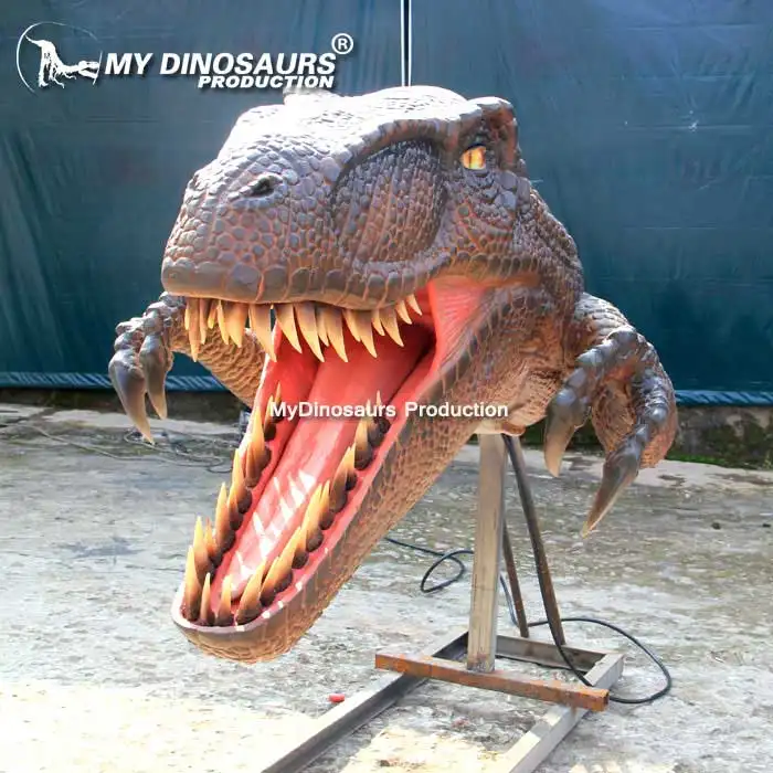 R Wandmontage T-Rex Animatronic Dinosaurus Hoofd Voor Verkoop
