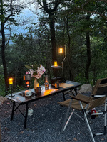 Table de camping pliable portable en alliage d'aluminium IGT, bureau modulaire pour barbecue extérieur, ultra-légère, installation rapide, pique-nique, plage, gym