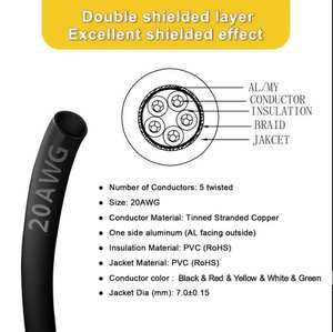 Cable de Altavoz Zhong Hua Jiang UL2464 20AWG 20/5 de 5 Núcleos, Cable Blindado CNC para Máquina CNC, Husillo VFD CNC, Impresora 3D - Product Image 3