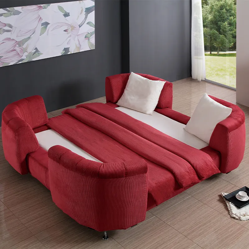 YFY çok fonksiyonlu lüks Modern tasarım yatak odası mobilyası döşeme yumuşak kompozit kumaş yatak çatısı