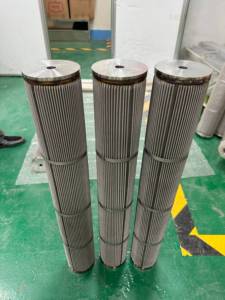 Mikron filtrasyon değiştirme paslanmaz çelik tel Mesh temizlenebilir pileli sinterlenmiş toz hava su kartuş filtre - Product Image 4