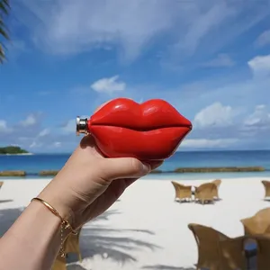 Tình Yêu hình trái tim <span class=keywords><strong>Hip</strong></span> <span class=keywords><strong>Flask</strong></span> 4-5oz trái tim màu đỏ thiết kế chuối <span class=keywords><strong>Hip</strong></span> <span class=keywords><strong>Flask</strong></span> môi hình dạng Sáng Tạo nhỏ cờ - Product Image 6