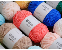 Stock Cute Bean 50G Dyed Chunky Chenille Type 100% Polyester Yarn for Hand Knitting Blankets Bags Pillows High Tenacity