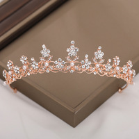 Bijoux mariage cheveux accessoires strass cristal fleur diadème femmes anniversaire couronne décoration