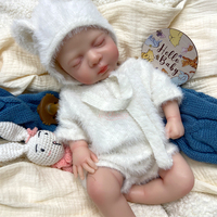 Adorables poupées reborn en silicone de 18 pouces, poupées bébé endormies, texture réaliste, jouets compagnons pour tout-petits