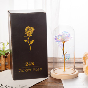 Rosas <span class=keywords><strong>de</strong></span> Oro <span class=keywords><strong>de</strong></span> 24K al por Mayor, Rosas Galaxia <span class=keywords><strong>con</strong></span> Lámpara LED en Cúpula <span class=keywords><strong>de</strong></span> <span class=keywords><strong>Cristal</strong></span> para el Día <span class=keywords><strong>de</strong></span> la Madre y San Valentín - Product Image 6