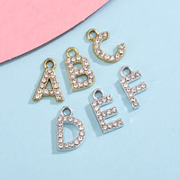 Casual 26 Anglais Lettre Diamant Pendentif DIY Bijoux Alliage Bracelet & Collier avec Lâche Perles Vêtements Décor