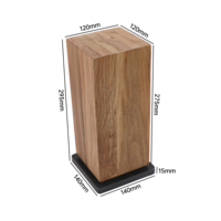 Nouvelle cuisine porte-couteau magnétique vente chaude élégant 360 bois de chêne rotatif avec plaque de marbre