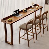 Table à manger en bois contemporaine de haute qualité 2026 pour balcon, bar, restaurant, café, appartement