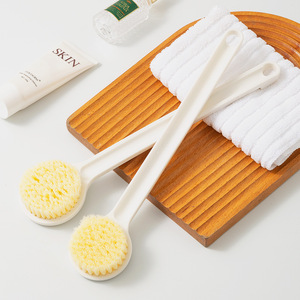 <b>Bath</b> Brush Long Handle Soft Bristle Back <b>Scrubber</b> White PP Material For Bathing Skin Care - Product Image 2