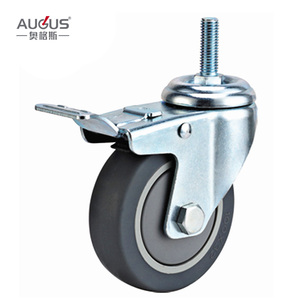 Personnalisé n'importe quelle taille roulette à usage moyen tige filetée de 3 pouces pivotante de 4 pouces tpr - Product Image 5