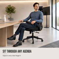 Chaise de bureau pivotante A207 en maille, réglable en hauteur, avec fonction d'inclinaison, design moderne pour bureau, maison, atelier