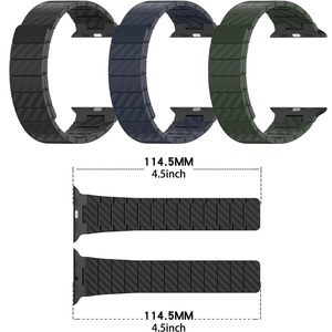 Fibbia magnetica fibra di carbonio cinturino per Appl e <span class=keywords><strong>Watch</strong></span> <span class=keywords><strong>Ultra</strong></span> 8 7 6 5 4 3 2 SE - Product Image 2