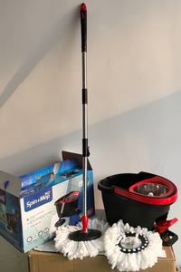 Kostenloses Muster Wischmopp-Eimer mit Schmutzwassertrennung, Freihändiges Waschen, Wischmopp mit 2 Wiederverwendbaren Mikrofaser-Mopp-Pads, Eimer-Set für die Reinigung - Product Image 5