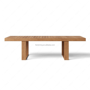 FERLY Set da Pranzo per Esterni in Legno di Teak Durevole con 6 Sedie, Arredamento Moderno per Giardino e Cortile - Product Image 5