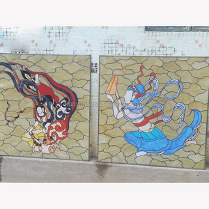 Customized Solid China Double Sided Cathedral Stained Glass Figures Curtain Wall <b>Window</b> Door Wall Decoration Lighting Handmade - Product Image 6