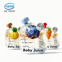 Op maat bedrukte aluminium gelamineerde gevormde spuitzak 150ml 200ml voor baby sap fruit puree yoghurt smoothie melk drank squeeze