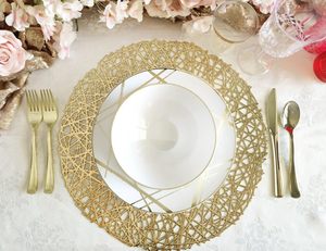 Vente en gros de sets de table ronds en papier tissé antidérapants pour restaurants - Product Image 5