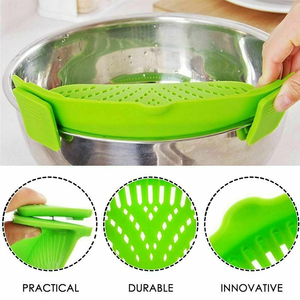Kitchen Accessories PP Pot and <b>Pasta</b> <b>Strainer</b>-Adjustable Clip-On <b>Strainer</b> for Pots Pans Bowls Eco-Friendly Home Kitchen Tool - Product Image 4