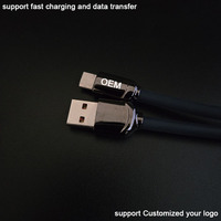 Cables USB a Tipo C Extensibles Retráctiles Telescópicos de Alta Elasticidad con Resorte de Empuje y Tracción