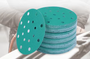 Groothandel 6 inch groene film schuurpapier velletjes klittenband schuurpapier schijf 40 #   ~1000 #   Klittenbandschijf voor autopoetsmiddel - Product Image 4