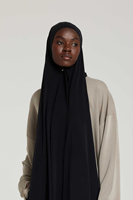 Hijab en jersey respirant Yiwu Timett, doux et respirant, long foulard musulman pour un usage quotidien