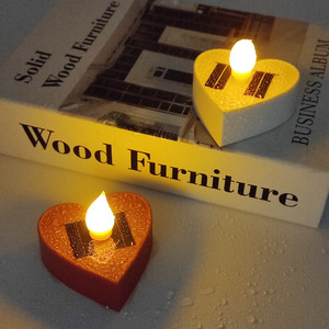 <span class=keywords><strong>Bougie</strong></span> <span class=keywords><strong>solaire</strong></span> en forme de petit coeur LED chauffe-plat <span class=keywords><strong>bougie</strong></span> électrique sans flamme pour la Saint-Valentin éclairage de décoration de mariage - Product Image 2