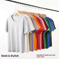 T-shirt à manches en coton 180 GSM pour adulte, nouveau modèle classique d'été, vente en gros, impression DTG, DTF, sérigraphie, logo personnalisé OEM accepté
